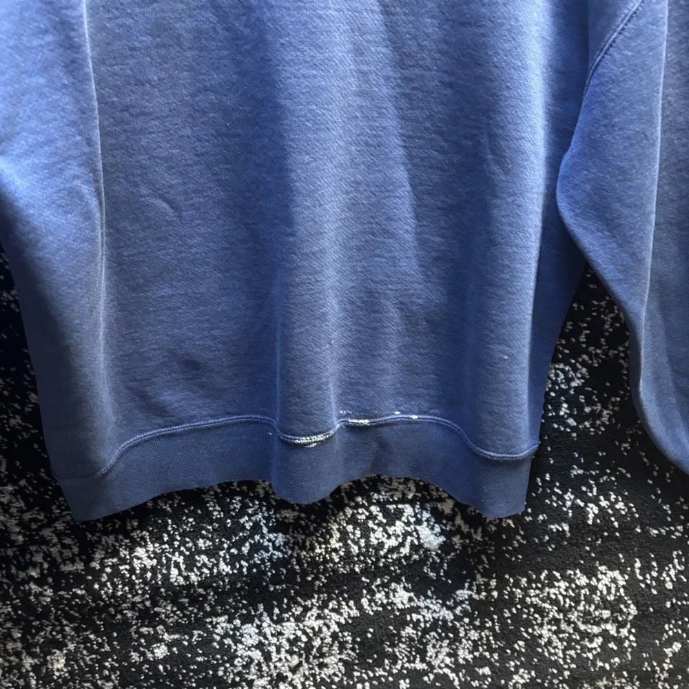 Vintage Russell Athletic Crewneck Sweatshirt Navy Blue Faded Grunge Mens XL - Picture 3 of 5